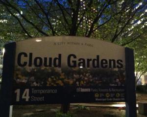 Toronto Cloud Gardens sign