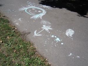 Dundonald Park Sidewalk Chalk Drawings