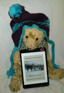 Teddy bear with iPad and ebook cover displayed